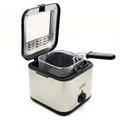 Mini olajsütő fritőz 2,5 liter kapacitással, 1000W Mini olajsütő fritőz 2,5 liter kapacitással, 1000W