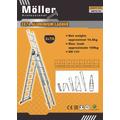Möller 3x7 fokos multifunkciós alumínium létra 4,25m Möller 3x7 fokos multifunkciós alumínium létra 4,25m
