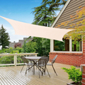 Napvitorla - árnyékoló teraszra, erkélyre és kertbe szögletes 2x3 m bézs színben - polyester (vízálló)