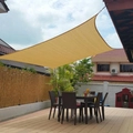 Napvitorla - árnyékoló teraszra, erkélyre és kertbe szögletes 2x3 m homok színben - polyester (vízálló)
