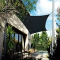Napvitorla - árnyékoló teraszra, erkélyre és kertbe szögletes 3x3 m grafitszürke - polyester (vízálló)