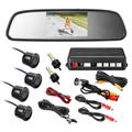 Parkolási asszisztens készlet tolatóradarral, kamerával, tükörbe épített LCD monitorral Parkolási asszisztens készlet tolatóradarral, kamerával, tükörbe épített LCD monitorral