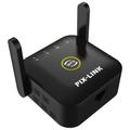 Pix-Link WPS wifi jelerősítő, repeater, fekete Pix-Link WPS wifi jelerősítő, repeater, fekete
