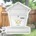 Möller fehér zárható fém postaláda újságtartóval, MR70609 Möller fehér zárható fém postaláda újságtartóval, MR70609