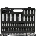 108 részes szerszámkészlet, dugókulcs-, és bitfej készlet kofferben