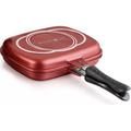 Royalty Line tapadásmentes dupla grill serpenyő 32cm, burgundy Royalty Line tapadásmentes dupla grill serpenyő 32cm, burgundy