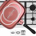 Royalty Line tapadásmentes dupla grill serpenyő 32cm, burgundy Royalty Line tapadásmentes dupla grill serpenyő 32cm, burgundy