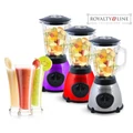 Royalty Line turmixgép 1,5 literes üveg edénnyel és kávédaráló feltéttel, piros, 800W