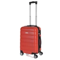 Royalty Line 3 db-os keményfalú bőrönd szett, 4 db dupla kerékkel - piros