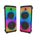 Akkumulátoros bluetooth karaoke hangfal mikrofonnal, távirányítóval, LED fényekkel Akkumulátoros bluetooth karaoke hangfal mikrofonnal, távirányítóval, LED fényekkel