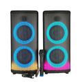 Akkumulátoros bluetooth karaoke hangfal mikrofonnal, távirányítóval, LED fényekkel Akkumulátoros bluetooth karaoke hangfal mikrofonnal, távirányítóval, LED fényekkel