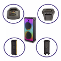 Akkumulátoros bluetooth karaoke hangfal mikrofonnal, távirányítóval, LED fényekkel