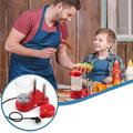 Hot dog készítő gép melegítő rúddal és virslifőzővel, piros Hot dog készítő gép melegítő rúddal és virslifőzővel, piros