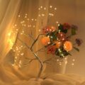 Dekoratív asztali LED fa, sakura fa, mikroledes, melegfehér - 50 cm