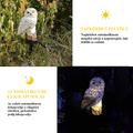 Napelemes bagoly LED lámpa leszúrótüskével, barna Napelemes bagoly LED lámpa leszúrótüskével, barna