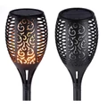 Napelemes, lángokat imitáló LED fáklya, talajba szúrható szolár lámpa, 58 cm