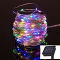 Napelemes RGB színes mikroledes fényfüzér távirányítóval, 10,5 m, 300 LED Napelemes RGB színes mikroledes fényfüzér távirányítóval, 10,5 m, 300 LED