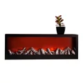 Vezeték nélküli elemes LED kandalló dekorvilágítás lánghatással, USB kábellel, 60x20x10cm