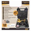 Straus akkus fúrógép szett 2 db 20V-os Li-ion akksival + 58 db kiegészítővel ST/CD20-58L Straus akkus fúrógép szett 2 db 20V-os Li-ion akksival + 58 db kiegészítővel ST/CD20-58L