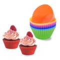 12 részes színes szilikon muffin sütőforma - kerek