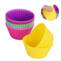 12 részes színes szilikon muffin sütőforma - kerek