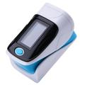 Ujjra csiptethető digitális pulzoximéter, véroxigénmérő, pulzusmérő színes kijelzővel, kék Ujjra csiptethető digitális pulzoximéter, véroxigénmérő, pulzusmérő színes kijelzővel, kék
