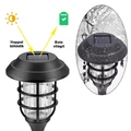 Kerek napelemes leszúrható szolár lámpa csomag, fekete, 6db