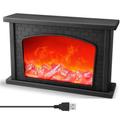Vezeték nélküli elemes LED kandalló dekorvilágítás lánghatással, USB kábellel, 28x12x20cm Vezeték nélküli elemes LED kandalló dekorvilágítás lánghatással, USB kábellel, 28x12x20cm