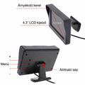 Típusfüggetlen univerzális 4.3" TFT LCD monitor tolatókamerához Típusfüggetlen univerzális 4.3" TFT LCD monitor tolatókamerához