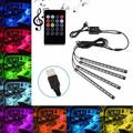 Univerzális autós USB LED lábtér világítás, otthoni hangulatvilágítás készlet, távirányítóval Univerzális autós USB LED lábtér világítás, otthoni hangulatvilágítás készlet, távirányítóval