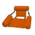 Nagyméretű, felfújható úszófotel, medence fotel - narancssárga