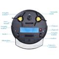 Intelligens robotporszívó és felmosó robot távirányítóval, fekete Intelligens robotporszívó és felmosó robot távirányítóval, fekete
