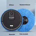 Intelligens önjáró automata padlótisztító mop és aroma diffúzor, fekete