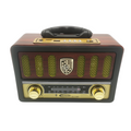 Akkumulátoros USB és AUX csatlakozós FM/AM/SW rádió, MP3 lejátszó távirányítóval, sötétbarna Akkumulátoros USB és AUX csatlakozós FM/AM/SW rádió, MP3 lejátszó távirányítóval, sötétbarna