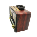 Akkumulátoros USB és AUX csatlakozós FM/AM/SW rádió, MP3 lejátszó távirányítóval, sötétbarna Akkumulátoros USB és AUX csatlakozós FM/AM/SW rádió, MP3 lejátszó távirányítóval, sötétbarna