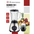 Zurrichberg inox 2in1 1,5 literes üveg turmixgép és daráló, 1000W, ZBP/7079 Zurrichberg inox 2in1 1,5 literes üveg turmixgép és daráló, 1000W, ZBP/7079
