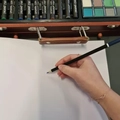 130 részes művész rajz és festőkészlet praktikus fiókos fa bőröndben