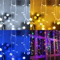 25 méteres, 500 LED-es, karácsonyi jégcsap izzósor, sziporkázó fényfüzér, melegfehér és hidegfehér fénnyel 