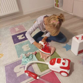 Játék háztartási gépkészlet gyerekeknek, fény és hanghatásokkal, elemes működés, mosógép, vasaló, porszívó
