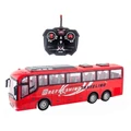 Négy csatornás, távirányítós modell autóbusz, fényhatásokkal, 1:30 arány, QL337, piros