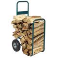 Farönk szállító kézikocsi, pumpálható kerék, 100 kg teherbírás, zöld Farönk szállító kézikocsi, pumpálható kerék, 100 kg teherbírás, zöld