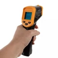 Érintésmentes infrás pirométer, hőmérő LCD kijelzővel, -50-500°C mérési tartománnyal, elemes, fekete