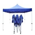 Összecsukható, könnyített fémvázas, kerti pavilon, sörsátor ponyvával, 3x3 m méretben, kék