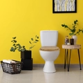 Elite Home® MDF WC ülőke lecsapódásgátló funkciós, lassan záródó fedéllel, fém zsanérokkal, natúr fa hatású