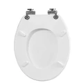 Értékcsökkent - Elite Home® MDF WC ülőke lecsapódásgátló funkciós, lassan záródó fedéllel, fém zsanérokkal, fehér színben