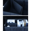 Csomagtartó rendszerező autóba, összecsukható tároló zsebekkel tépőzáras fedéllel, 50 literes, fekete