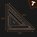 ​Alumínium ács szögmérő, ács vonalzó, ácsderékszög, 12