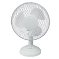 Asztali ventilátor, 22 cm átmérő, fehér, 30 W, 2 sebességes, oszcilláló mozgás