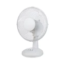 Asztali ventilátor, 22 cm átmérő, fehér, 30 W, 2 sebességes, oszcilláló mozgás