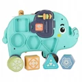 Készségfejlesztő Elefánt Játék Színes kiegészítőkkel, többfunkciós kialakítás, Montessori-elven alapuló,18 hónapos kortól